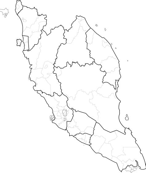 peninsular malaysia map outline